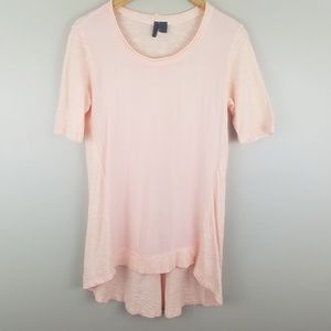 Anthropologie | Left of Center Top Pink High Low
